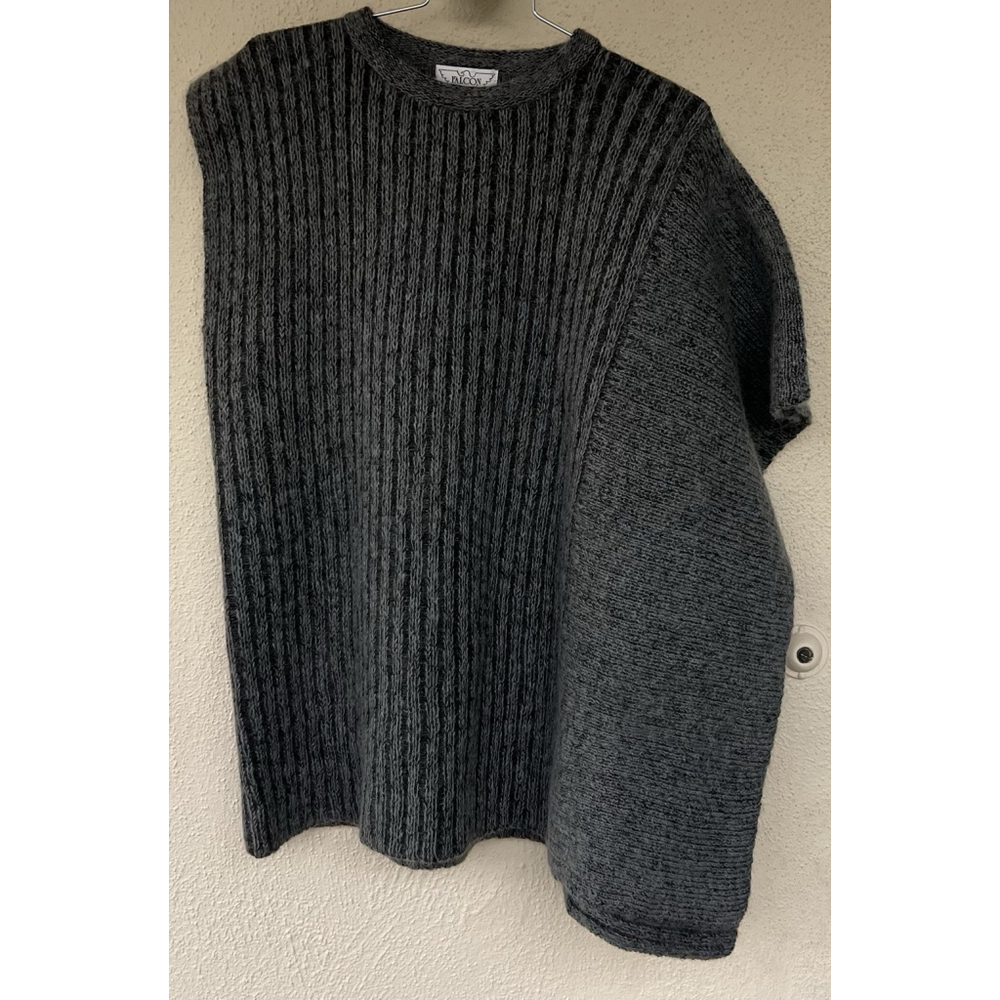 VTG 80s Falcon Italian Design Mohair Wool Sweater Ribbed Knit Oversized Thick OS